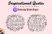 Motivational Quotes Coloring Pages, an Education Illustration by Neon Studio (Thumbnail 1 of 4)