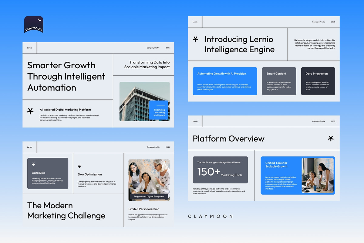 AI SaaS Company Profile, a Presentation Template by Claymoon Lab (Photo 3 of 7)
