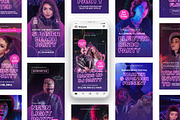 Neon Party Rave Promotion Instagram, a Social Media Template by peterdraw (Thumbnail 9 of 9)