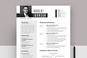 Clean Resume Cv Template Word Pages