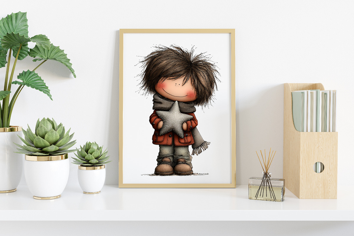 Whimsical Winter Kids Clipart Bundle, an Illustration by Canvas Craft (Photo 4 of 6)