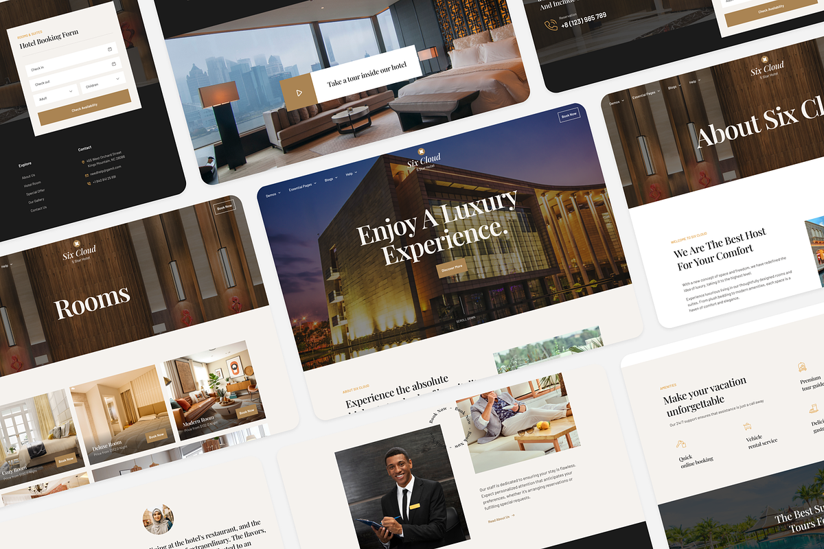 Hotel Six - Resort & Hotel Figma, an UI Kit Template by FinestDevs (Photo 4 of 4)