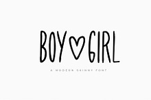 Skinny Font Boy and Girl
