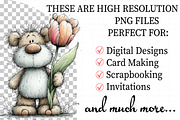 Whimsical Easter Teddy Bear Clipart, an Illustration by Daily.Designs (Thumbnail 2 of 8)