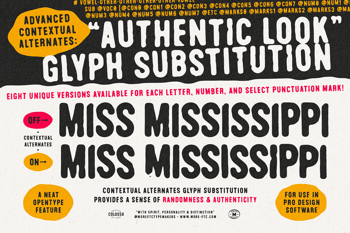 Colosso Pico Display Font, a Sans Serif Font by More Etc. Studios (Photo 7 of 13)
