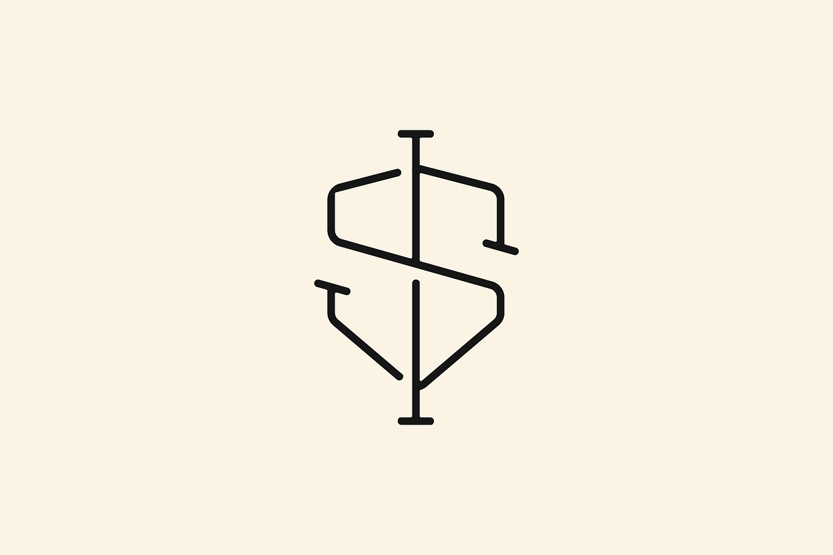 Letter S SS Shield Logo Design Simple | Creative Market