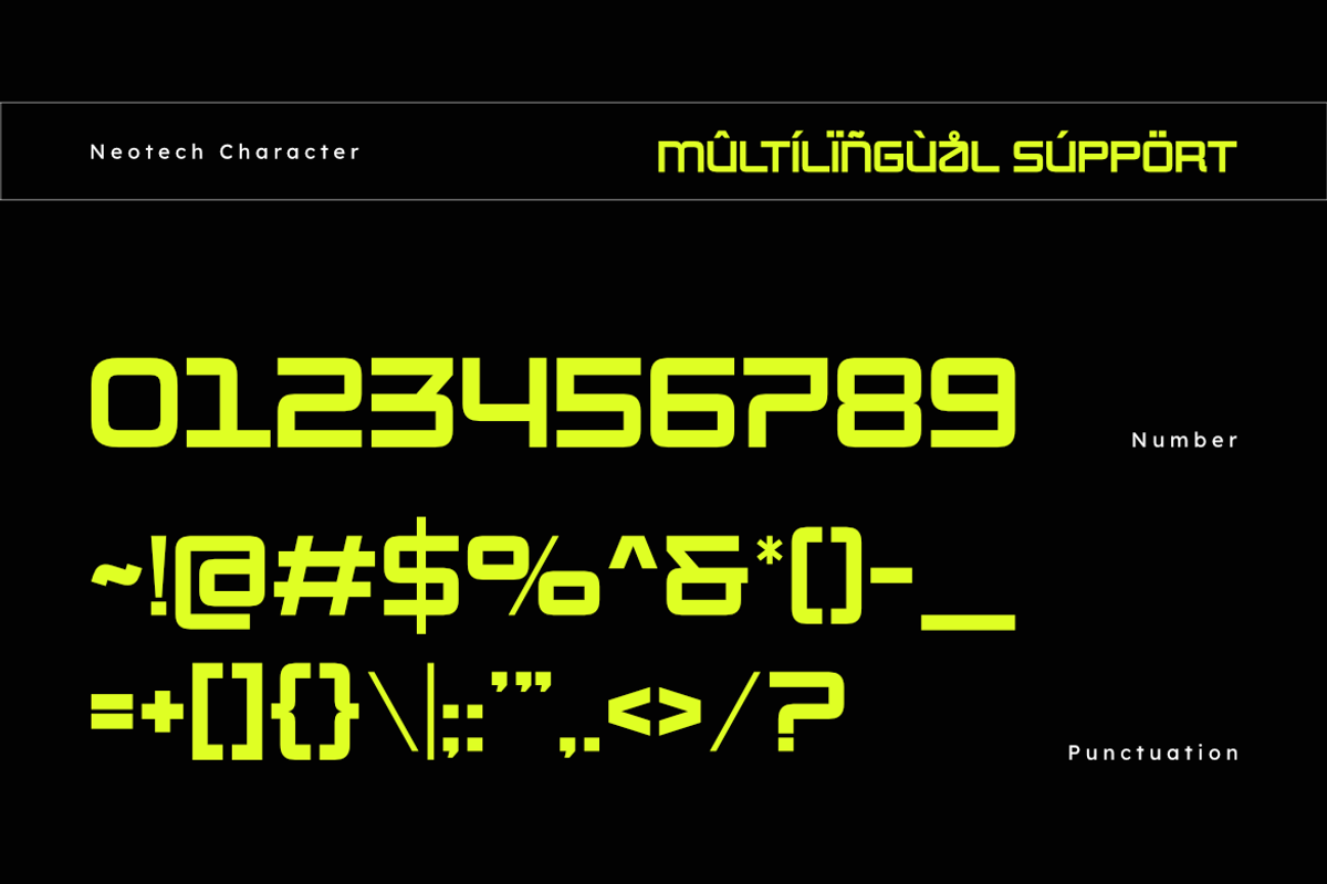 Neotech - Modern Technology, a Symbol Font by Masyafi Studio (Photo 3 of 8)