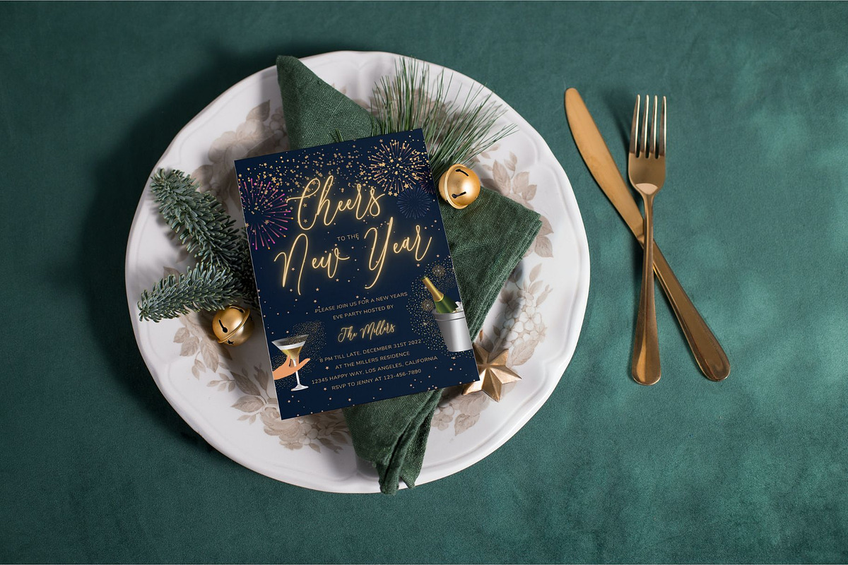 Editable New Years Invitation, an Invitation Template by ForeverPrint (Photo 2 of 9)