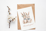 Easter Bunny Watercolor Clipart Set, an Animal Illustration by IrenKlm (Thumbnail 5 of 5)