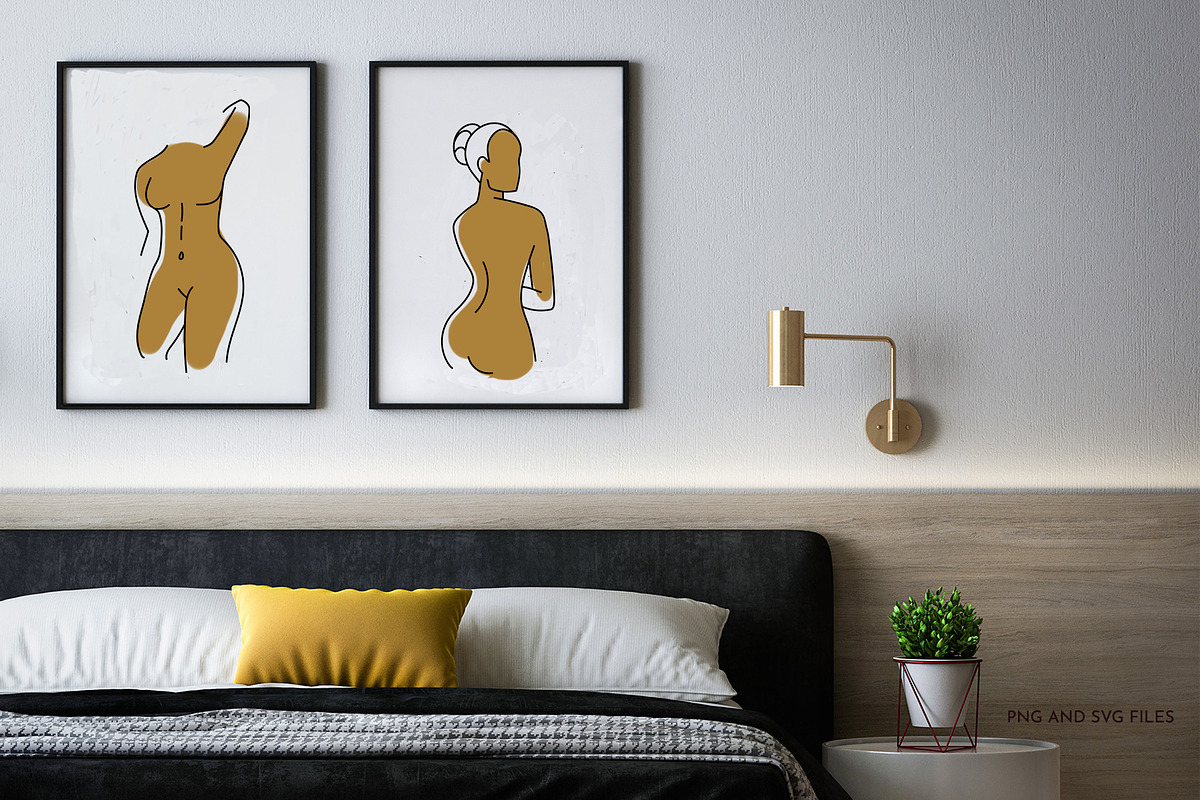 Blooming Woman Line Art Collection, a Person Illustration by Kate Galunga Artstore (Photo 7 of 15)