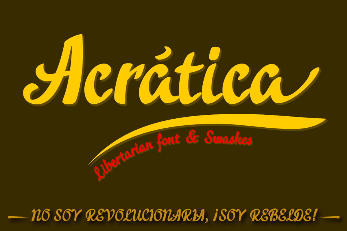 Acratica font preview 2