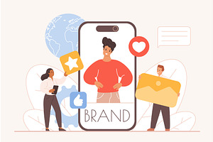 Personal Brand Presence Digital, a Technology Illustration by Lemberg Vector