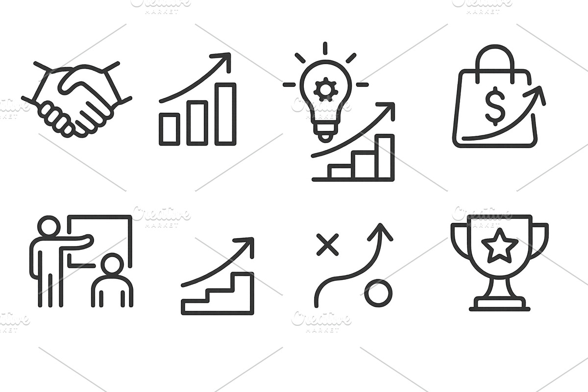 Set of web icons representing, a Finance Illustration by ZinetroN