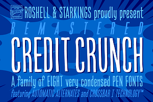 Credit Crunch - Ultra Tall Pen Font