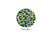Blueberries Watercolor Patterns, an Illustration by OlDm_Shop (Thumbnail 10 of 10)