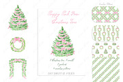 Preppy Pink Bow Christmas Tree, a Seasonal Illustration by LABFcreations (Thumbnail 4 of 4)