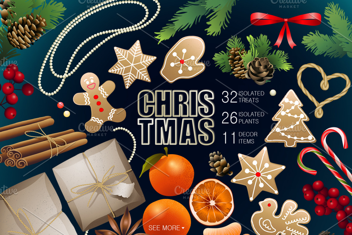 Christmas collection, a Decorative Illustration by Ekaterina Glazkova (Photo 2 of 8)