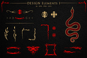 Mystic Lunar Asian Snake Vector Set, an Animal Illustration by Christine Krahl (Thumbnail 5 of 12)