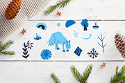 Blue Christmas Horse Illustrations, an Animal Illustration by Lucyinyourheart (Thumbnail 3 of 6)