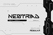 Neotriad - Futuristic Font, a Sans Serif Font by Hakara Type (Thumbnail 1 of 7)