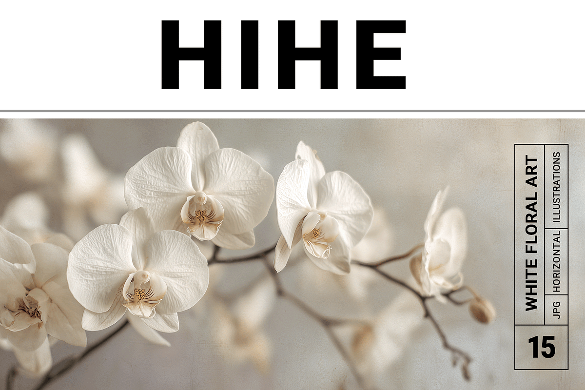 Hihe Co. White Floral Art, a Texture Illustration by milatovar (Photo 1 of 20)