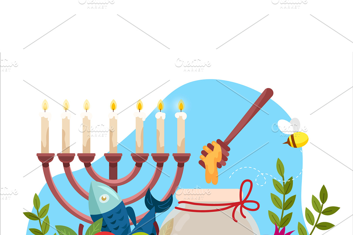 Hand Drawn Rosh Hashanah, a Seasonal Illustration by MISS CHATZ (Photo 3 of 3)