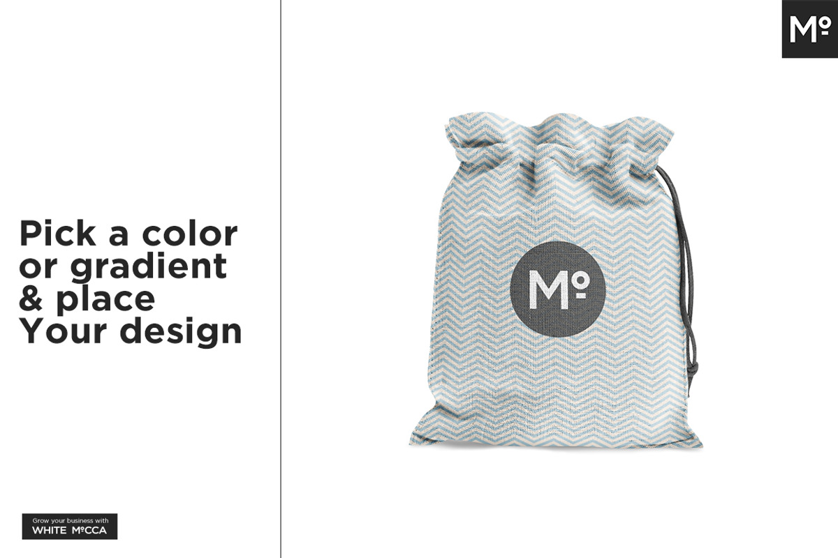 Drawstring / Burlap Jute Bag Mock-up, a Packaging Mockup by Mocca Mockups Store (Photo 6 of 11)