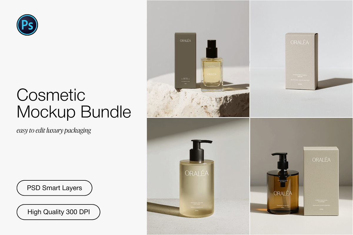 Neutral Cosmetic Mockup Bundle, a Packaging Mockup by Digital Asset Co (Photo 1 of 7)