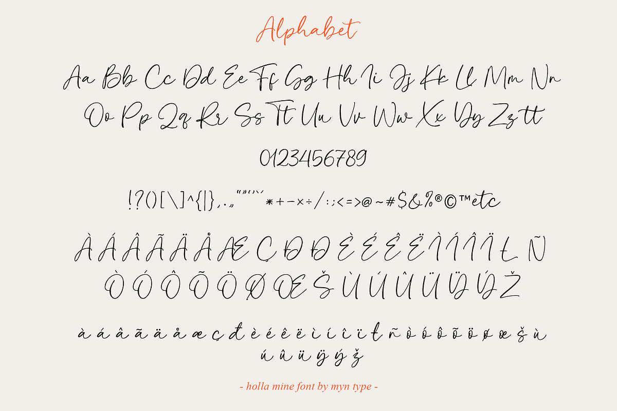 Holla Mine - Heart Swash Script Font, a Handwritten Font by Myn Type (Photo 11 of 12)