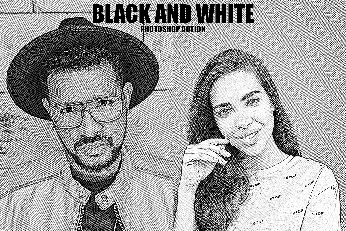 Black and White Photoshop Action, an Action Add-On by Grishka89 (Photo 1 of 11)