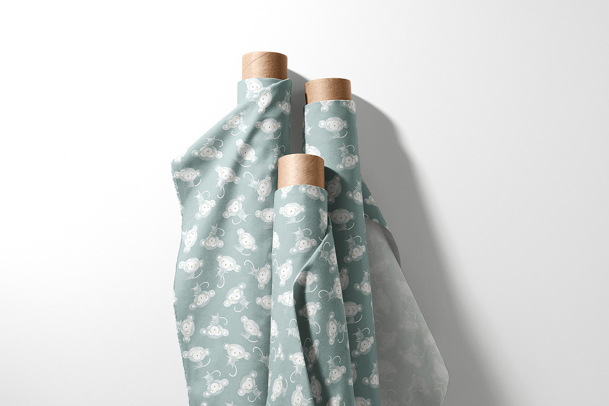 Cute Baby Monkey Seamless Pattern, a Pattern Graphic by StudioGlouna (Photo 3 of 10)