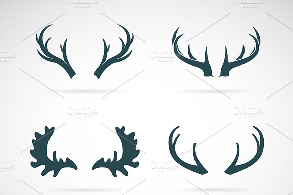 Vector Antler Icon Set