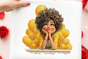 Watercolor Funny Birthday Girls Clip, an Illustration by Digital Artistic99 (Thumbnail 5 of 11)