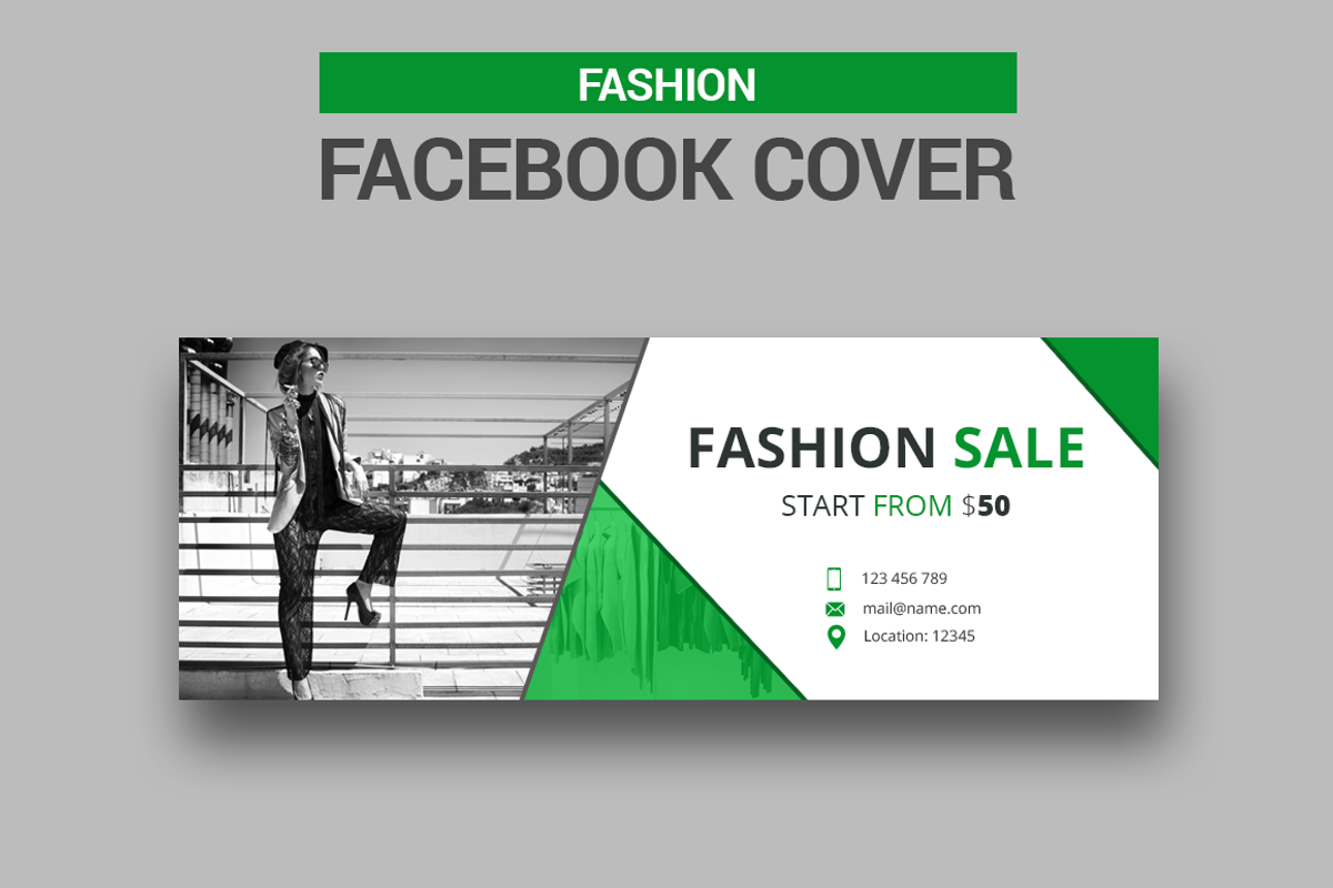 6 Fashion Facebook Covers, a Social Media Template by Creatricks