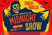 Midnight Show Vintage Font, a Font by Paper Moon Graphic Supply (Thumbnail 1 of 11)