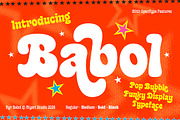 Babol – Pop Groovy Funky Typeface, a Sans Serif Font by Aiyari (Thumbnail 1 of 13)
