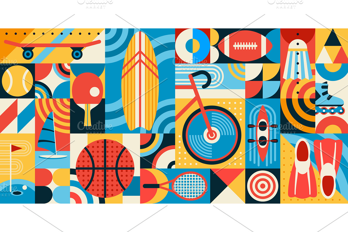 Abstract geometric pattern, a Sport Illustration by Vector Tradition