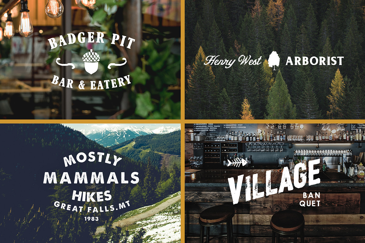 30 Rustic Hand Drawn Logos Vol 2, a Branding & Logo Template by Design Surplus (Photo 3 of 5)
