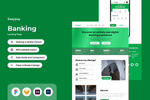 Easypay - Banking Landing Page V1, a Landing Page Template by twinstd