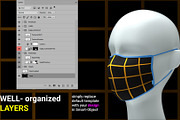 Facial mask MOCK-UP, a Mask Mockup by Digithings (Thumbnail 2 of 7)