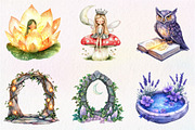 Enchanted Mystical Garden Fairy Clip, an Illustration by CreationArt (Thumbnail 4 of 5)