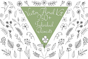 Vector Floral Kit - 250+ Elements, a Decorative Illustration by Doris Jetz (Thumbnail 1 of 4)