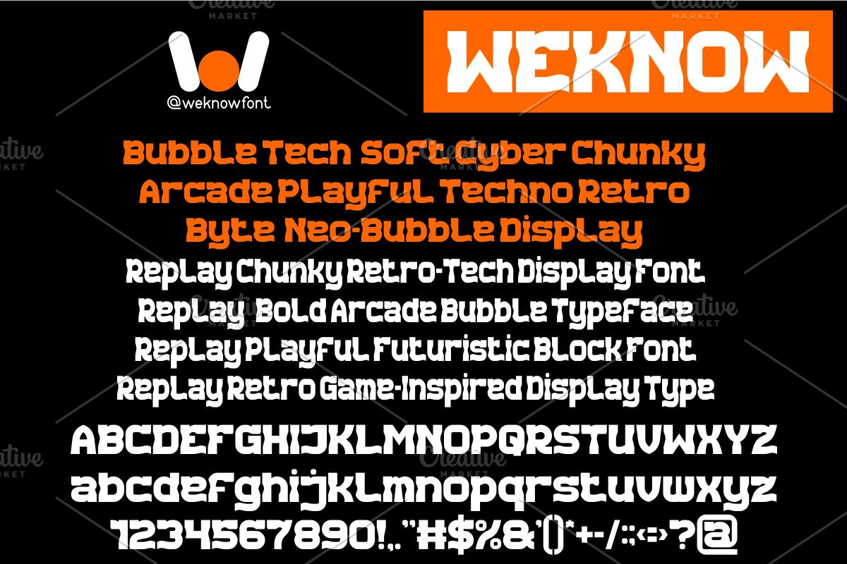 Replay Font, a Font by weknow (Photo 2 of 8)