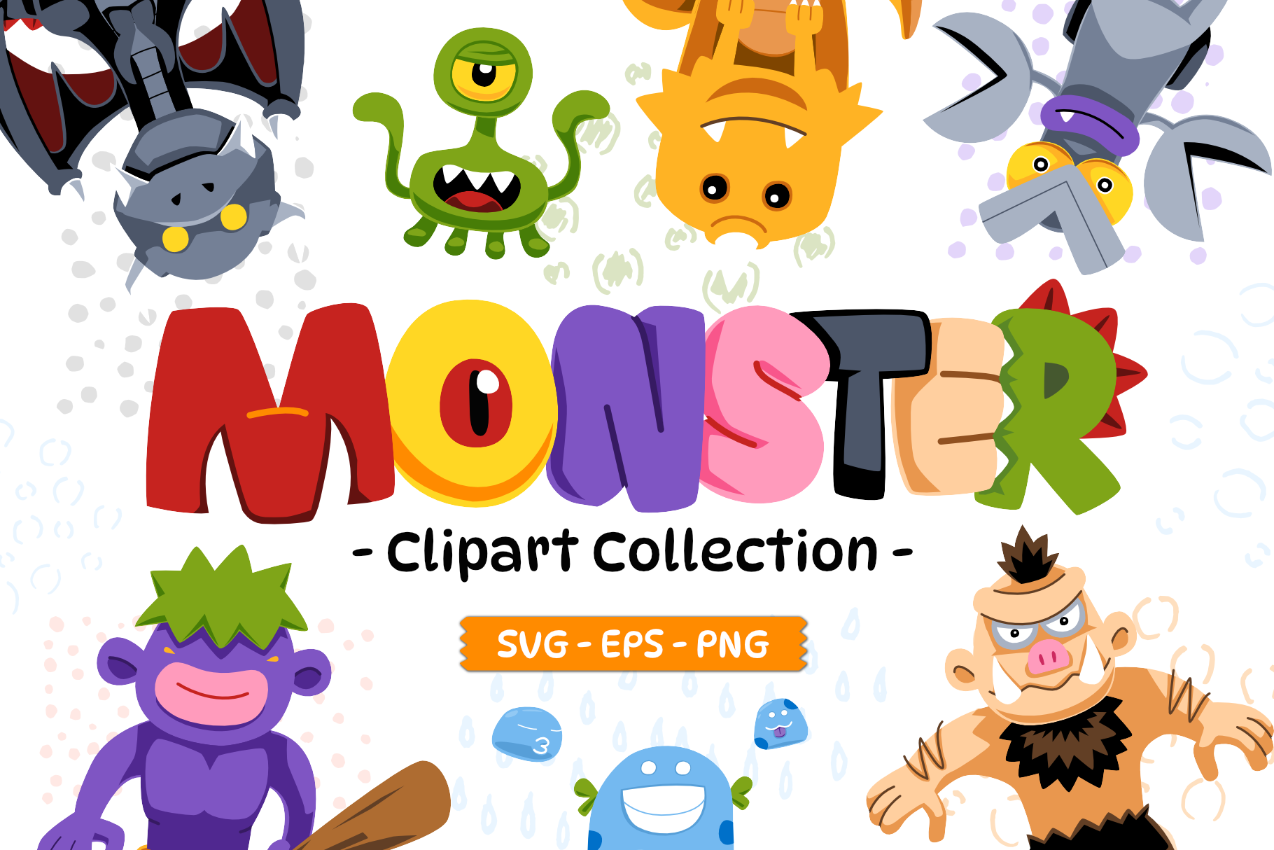 Cute Monster Collection, a Decorative Illustration by arsansp