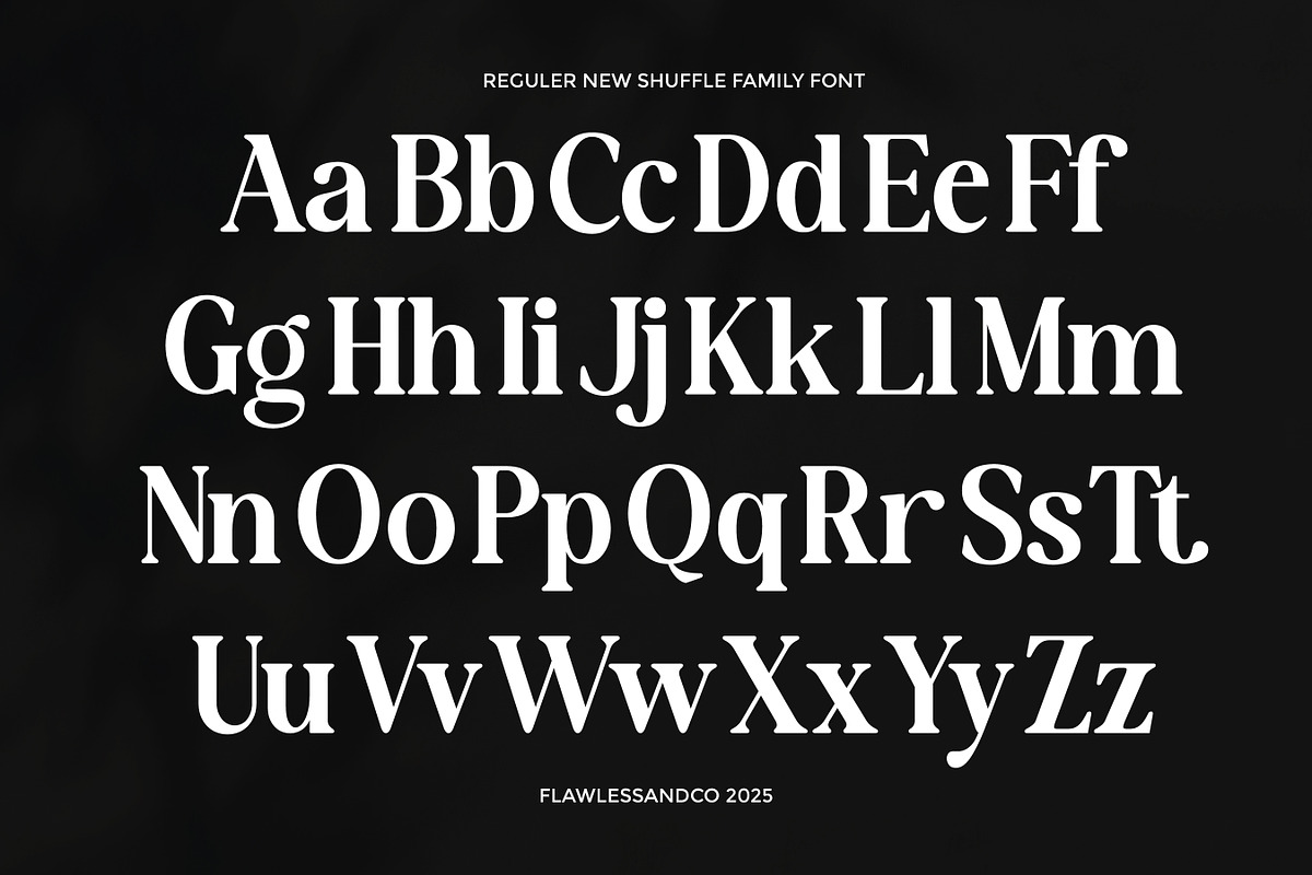 New Shuffle - Modern Serif Family Fo, a Serif Font by Flawless And Co (Photo 7 of 10)