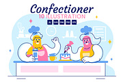 10 Confectioner Vector Illustration, a Person Illustration by denayunebgt (Thumbnail 1 of 4)