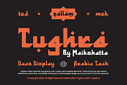 Tughra - Arabic Techno, a Script Font by MaikoHatta (Thumbnail 1 of 8)