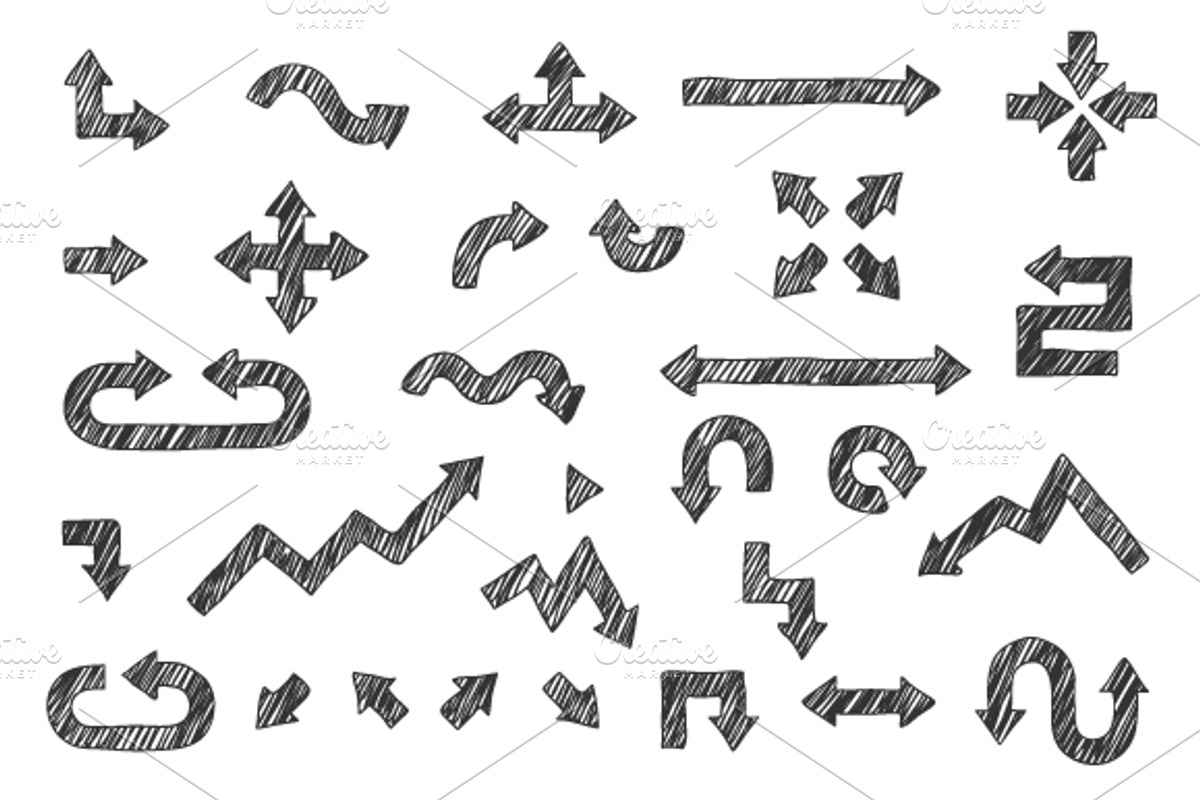 30 Hand Drawn Arrows preview 3