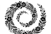 50 Elegant Floral Leaf Spiral Frame, a Decorative Illustration by Amazin_art (Thumbnail 15 of 41)