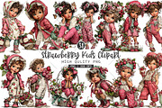 Strawberry Kids PNG Clipart, a Seasonal Illustration by OK Design (Thumbnail 1 of 6)